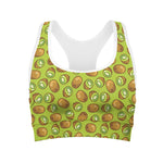Cute Kiwi Pattern Print Women's Sports Bra