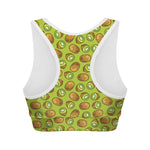 Cute Kiwi Pattern Print Women's Sports Bra