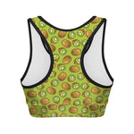 Cute Kiwi Pattern Print Women's Sports Bra