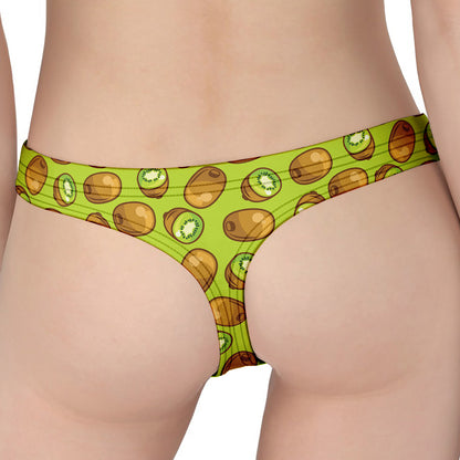 Cute Kiwi Pattern Print Women's Thong