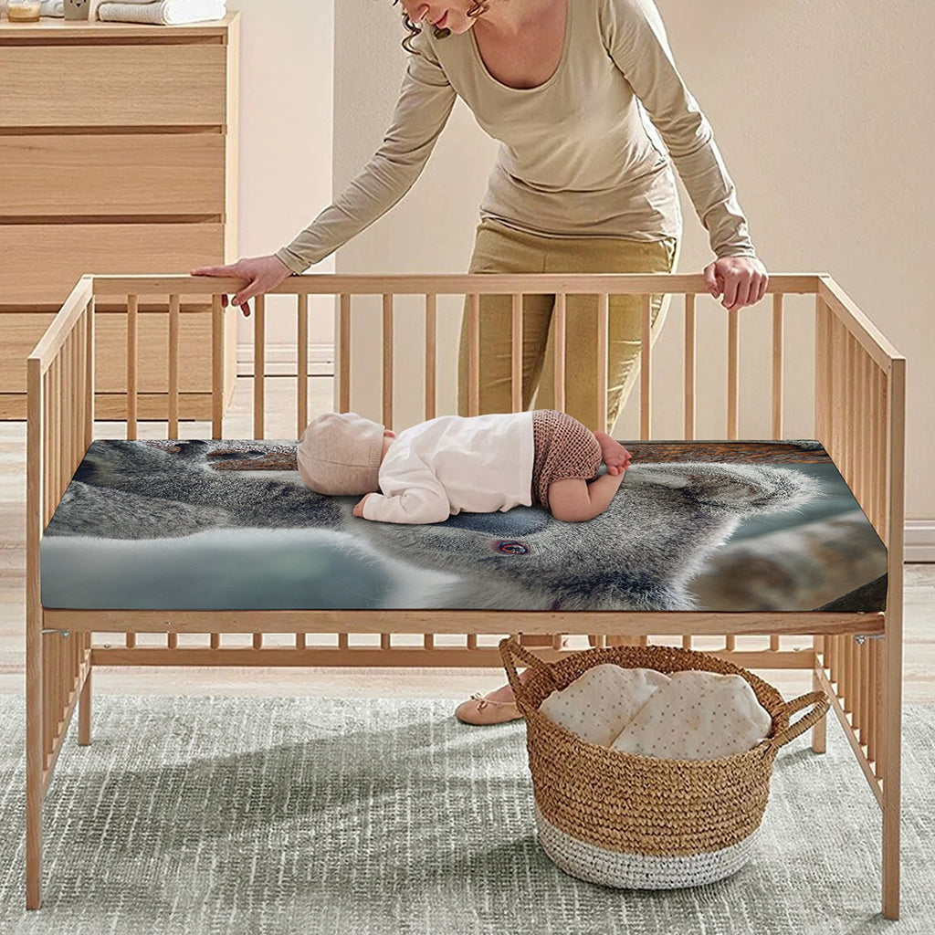 Cute Koala Print Baby Crib Sheet
