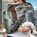 Cute Koala Print Baby Seat Cover