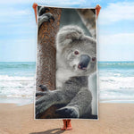 Cute Koala Print Beach Towel
