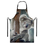 Cute Koala Print Bib Apron With Pocket
