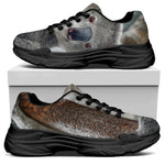 Cute Koala Print Black Chunky Shoes