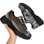 Cute Koala Print Black Chunky Shoes