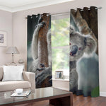 Cute Koala Print Blackout Grommet Curtains