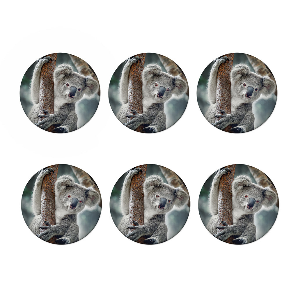 Cute Koala Print Coaster Set