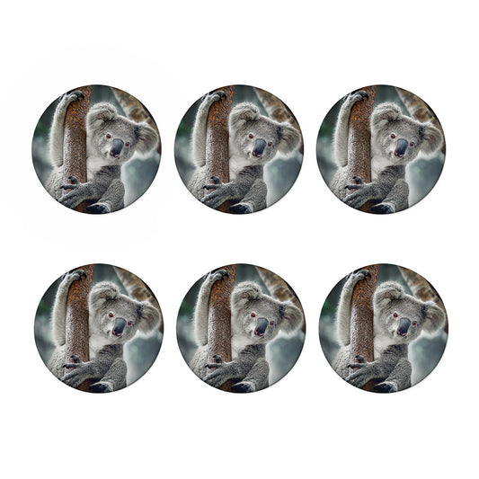 Cute Koala Print Coaster Set