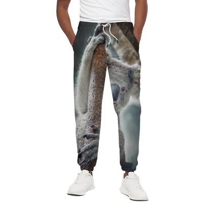 Cute Koala Print Cotton Pants