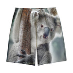 Cute Koala Print Cotton Shorts
