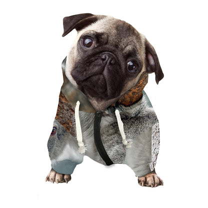 Cute Koala Print Dog Zip Up Hoodie