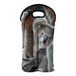 Cute Koala Print Double Neoprene Wine Tote