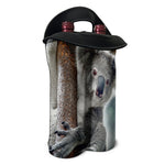Cute Koala Print Double Neoprene Wine Tote