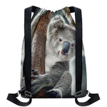 Cute Koala Print Drawstring Backpack