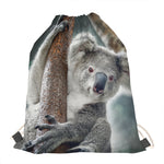 Cute Koala Print Drawstring Bag