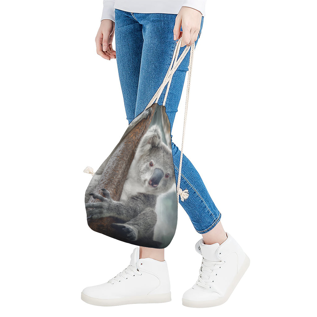 Cute Koala Print Drawstring Bag