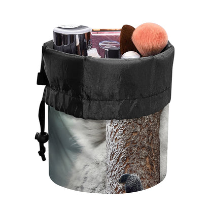 Cute Koala Print Drawstring Makeup Bag