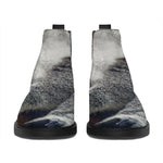 Cute Koala Print Flat Ankle Boots