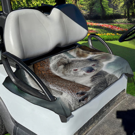 Cute Koala Print Golf Cart Seat Cover