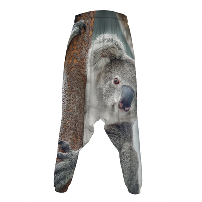 Cute Koala Print Hammer Pants