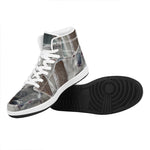 Cute Koala Print High Top Leather Sneakers