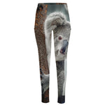 Cute Koala Print High-Waisted Pocket Leggings