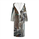 Cute Koala Print Hooded Bathrobe