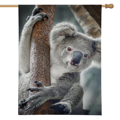 Cute Koala Print House Flag