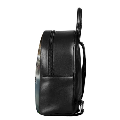 Cute Koala Print Leather Backpack