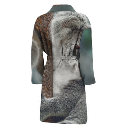 Cute Koala Print Men's Bathrobe