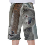 Cute Koala Print Men's Beach Shorts