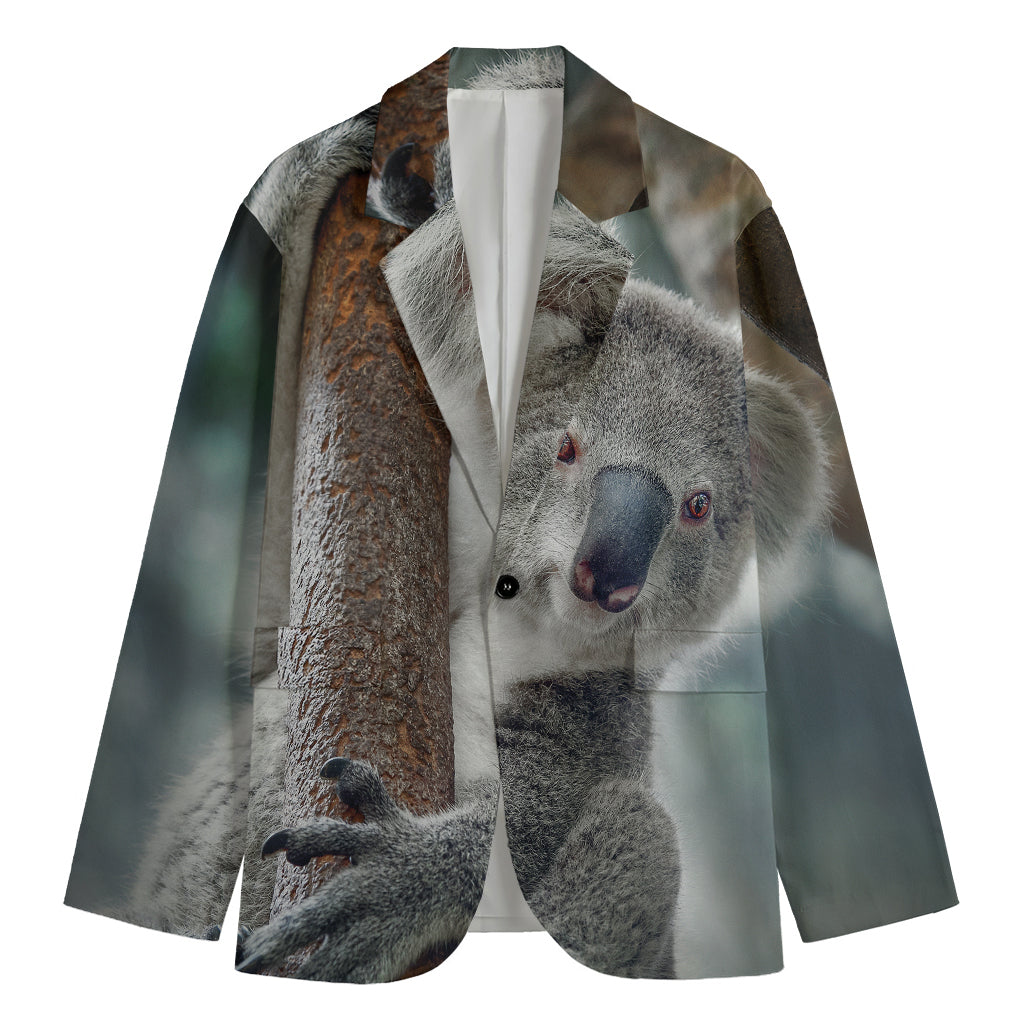 Cute Koala Print Men's Blazer