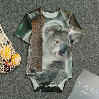 Cute Koala Print Men's Bodysuit