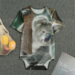 Cute Koala Print Men's Bodysuit