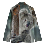 Cute Koala Print Men's Cotton Blazer