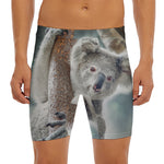 Cute Koala Print Men's Long Boxer Briefs