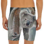 Cute Koala Print Men's Long Boxer Briefs