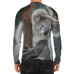 Cute Koala Print Men's Long Sleeve Rash Guard