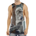 Cute Koala Print Men's Muscle Tank Top