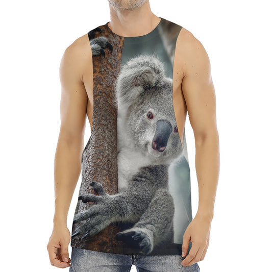 Cute Koala Print Men's Muscle Tank Top