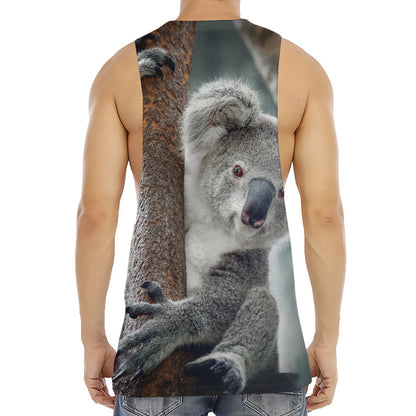 Cute Koala Print Men's Muscle Tank Top