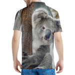 Cute Koala Print Men's Polo Shirt