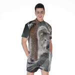 Cute Koala Print Men's Rompers