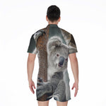 Cute Koala Print Men's Rompers