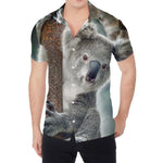 Cute Koala Print Men's Shirt