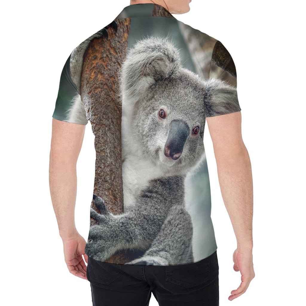 Cute Koala Print Men's Shirt