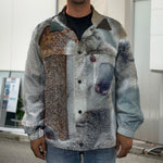 Cute Koala Print Men's Shirt Jacket