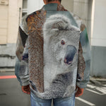 Cute Koala Print Men's Shirt Jacket