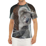 Cute Koala Print Men's Short Sleeve Rash Guard
